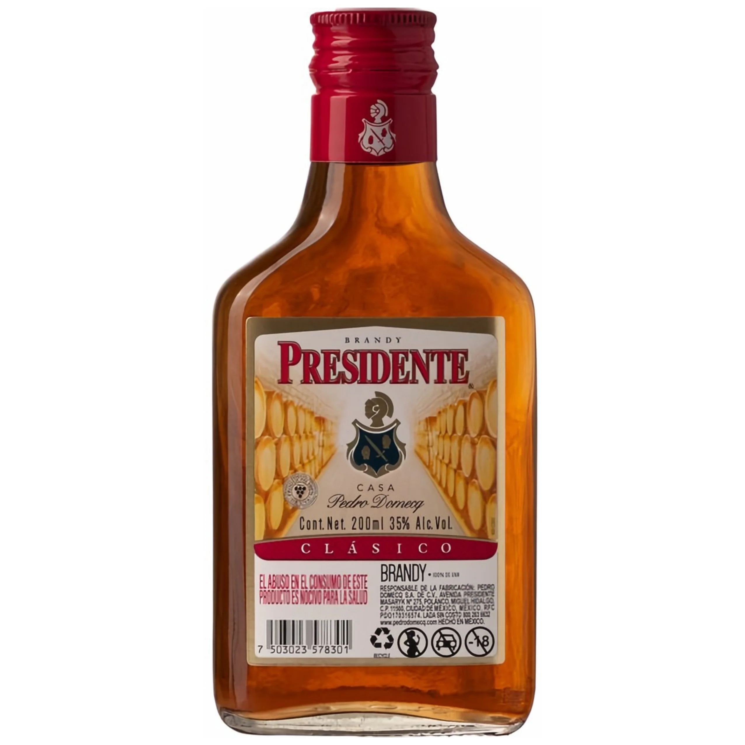 BRANDY PRESIDENTE CLASICO 200 ML