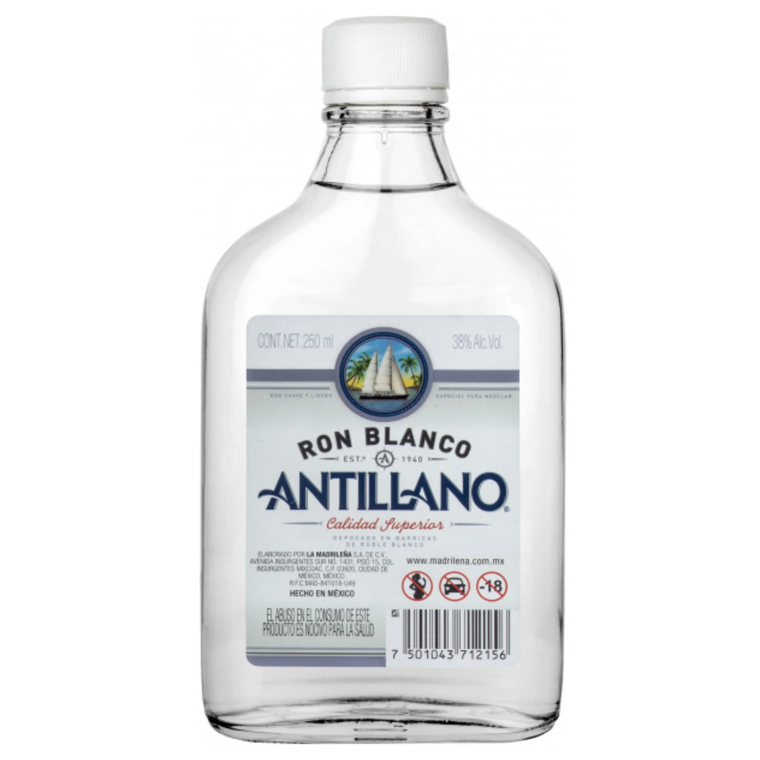 RON ANTILLANO BLANCO 250 ML
